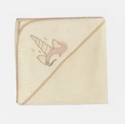 Полотенце с уголком махровое Lollycottons Единорог с челкой