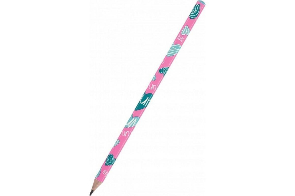 Карандаш ч/г НВ "HappyGraphix. Сердечки. Эмоции. Бирюза" (Bruno Visconti)
