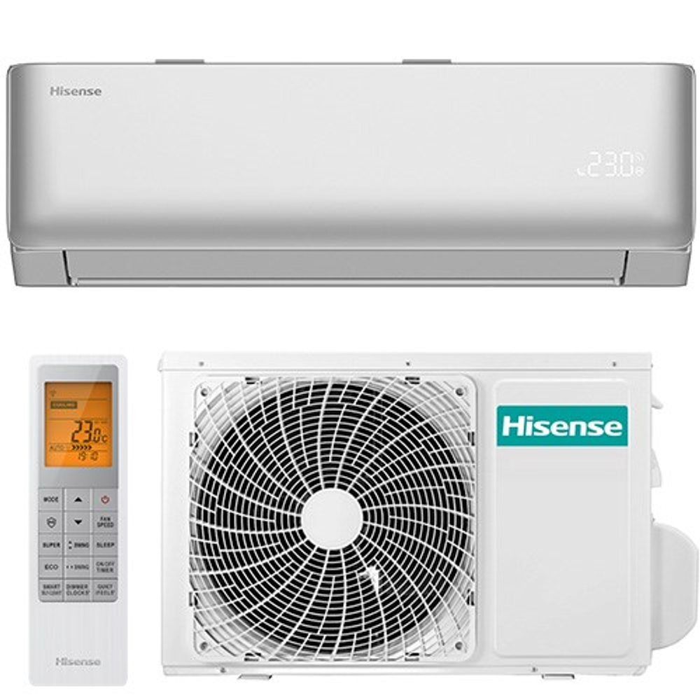 Сплит-система инверторного типа Hisense VIBE PRO AS-13UW4RLCHD00(S), серебрянный