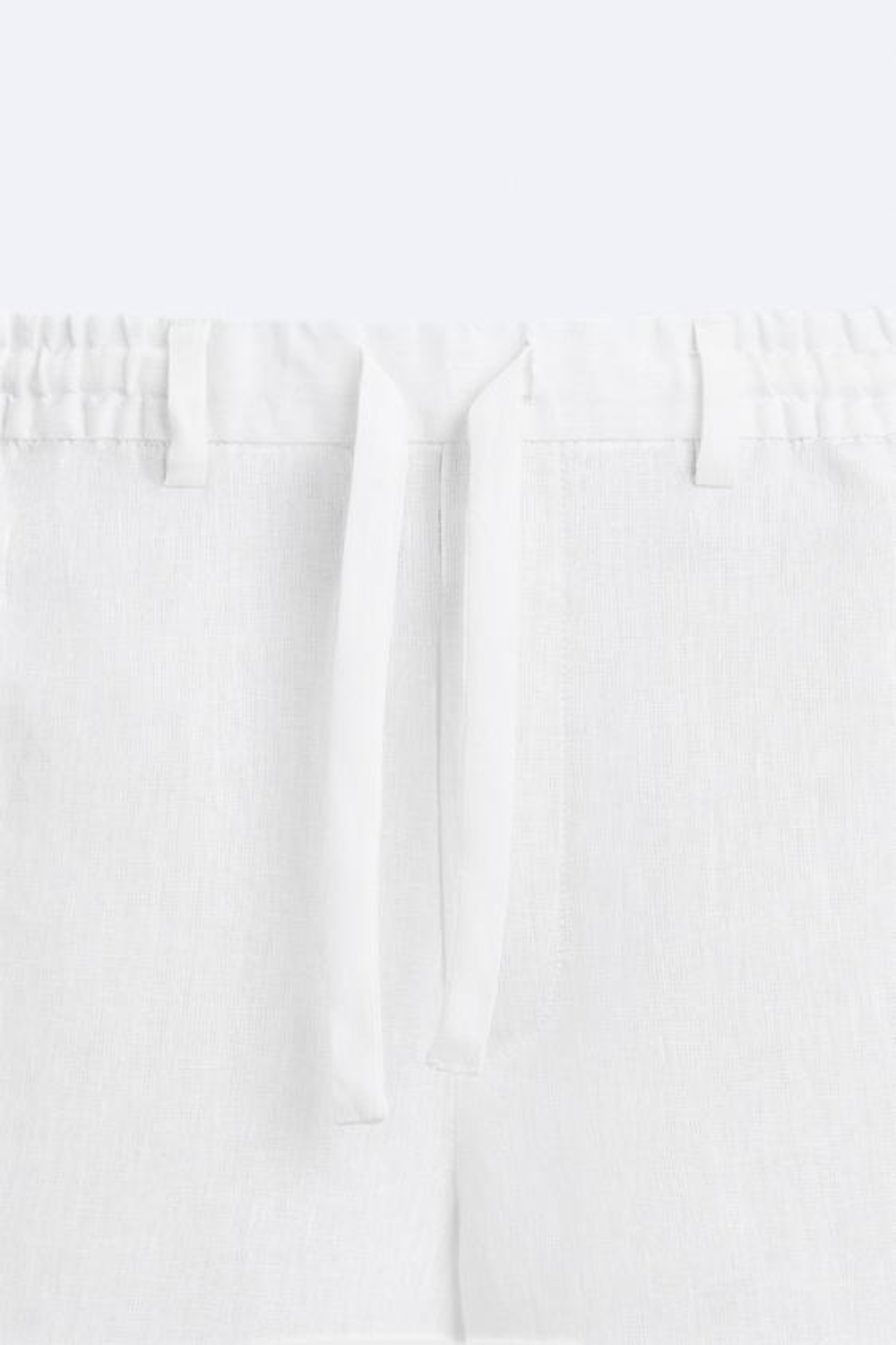 ZARA ШОРТЫ ИЗ 100% ЛЬНА, БЕЛЫЙ