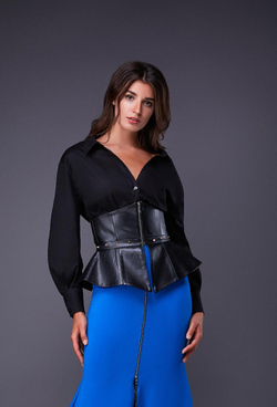 Рубашка оверсайз чёрная 12-01-20 FW