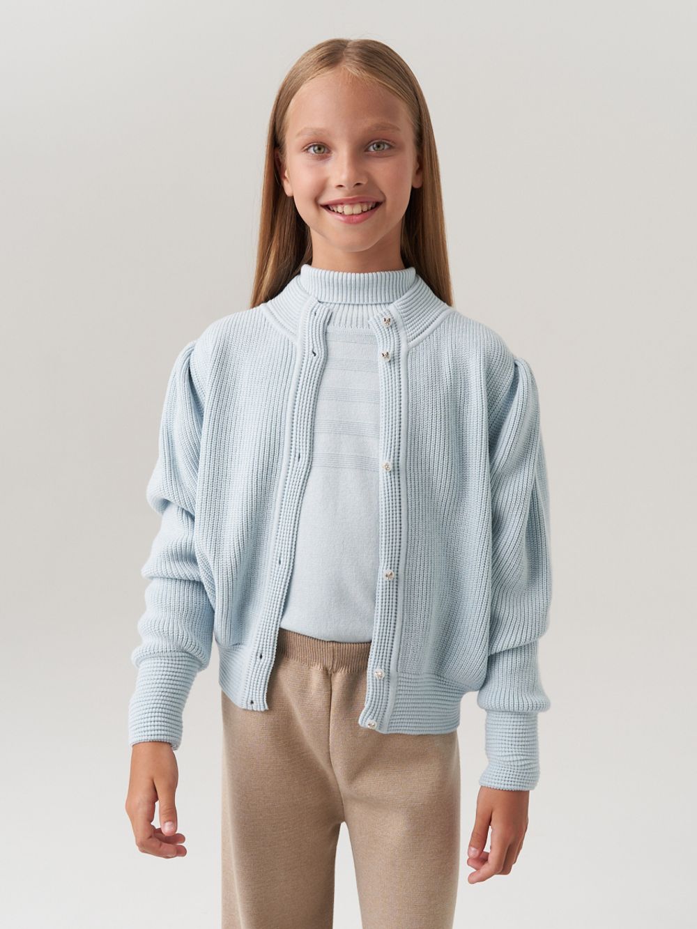 Кардиган для девочки AT1058 голубой