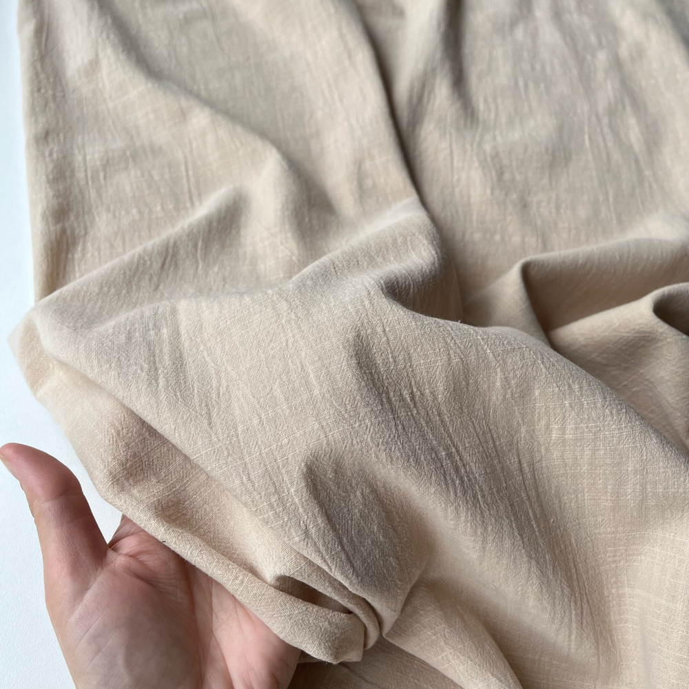 Хлопок "под Лён" Бежевый