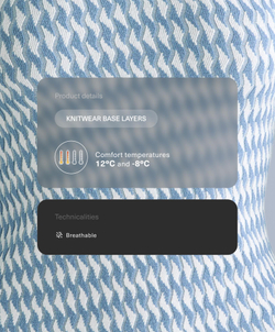 Oysho Бесшовная термофутболка базового слоя из жаккардового трикотажа, голубой