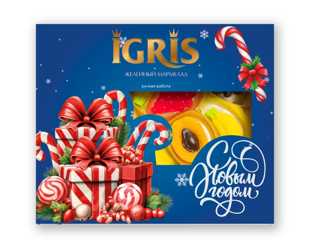 Мармелад желейный IGRIS "С НОВЫМ ГОДОМ" 300 грамм.