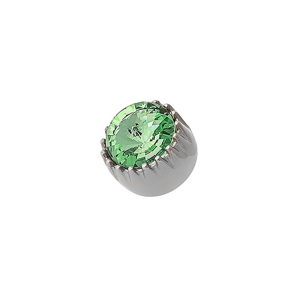 Шарм Qudo London Peridot 617303 G/S цвет зеленый, серебряный