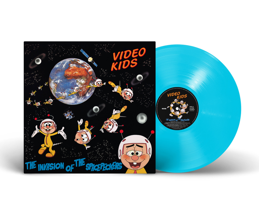 LP: Video Kids — «The Invasion Of The Spacepeckers» (1984/2023) [Limited Clear Blue Vinyl]
