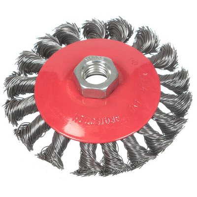 Щетка для УШМ Bartex, 100 мм, тарелка, крученая проволока, гайка М14, 882100, шт