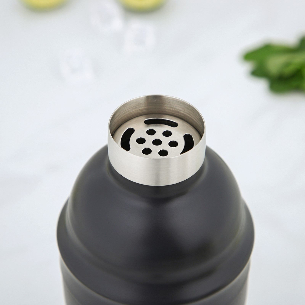 Набор бармена Black, 11 предметов на подставке, цвет чёрный