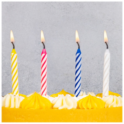 Свечи для торта ассорти, 24 шт