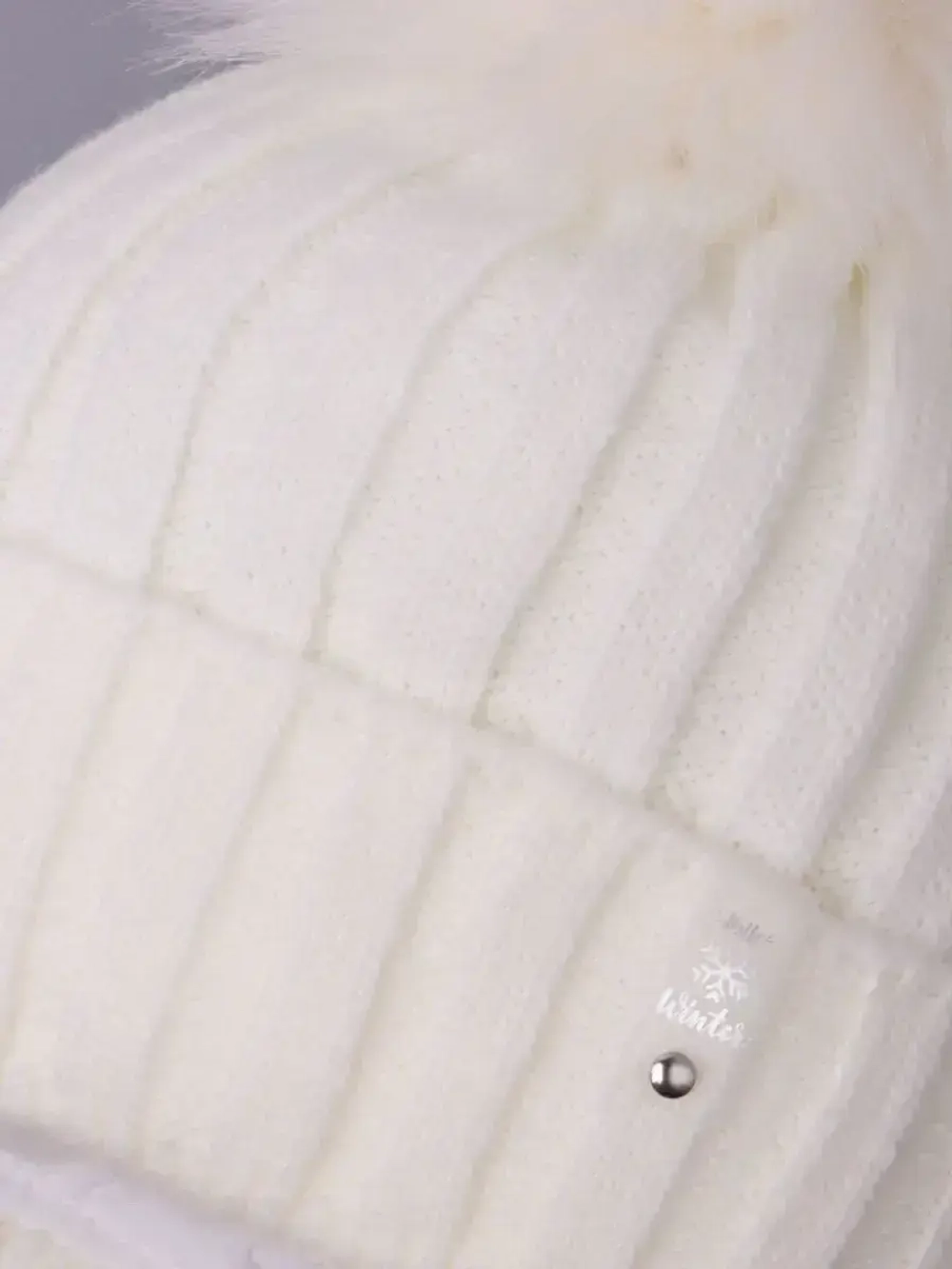 Шапка детская зимняя с помпоном и шарф