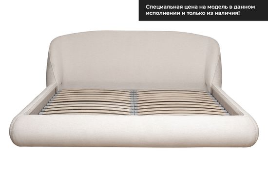 Кровать Palazzo 180 без мех.шенилл экрю Natur Ecru 215*240*90см