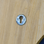 Зеркало настенное круглое Пиафорте 81х81 см с деревянной рамой / зеркало в прихожую из массива сосны, цвет орех