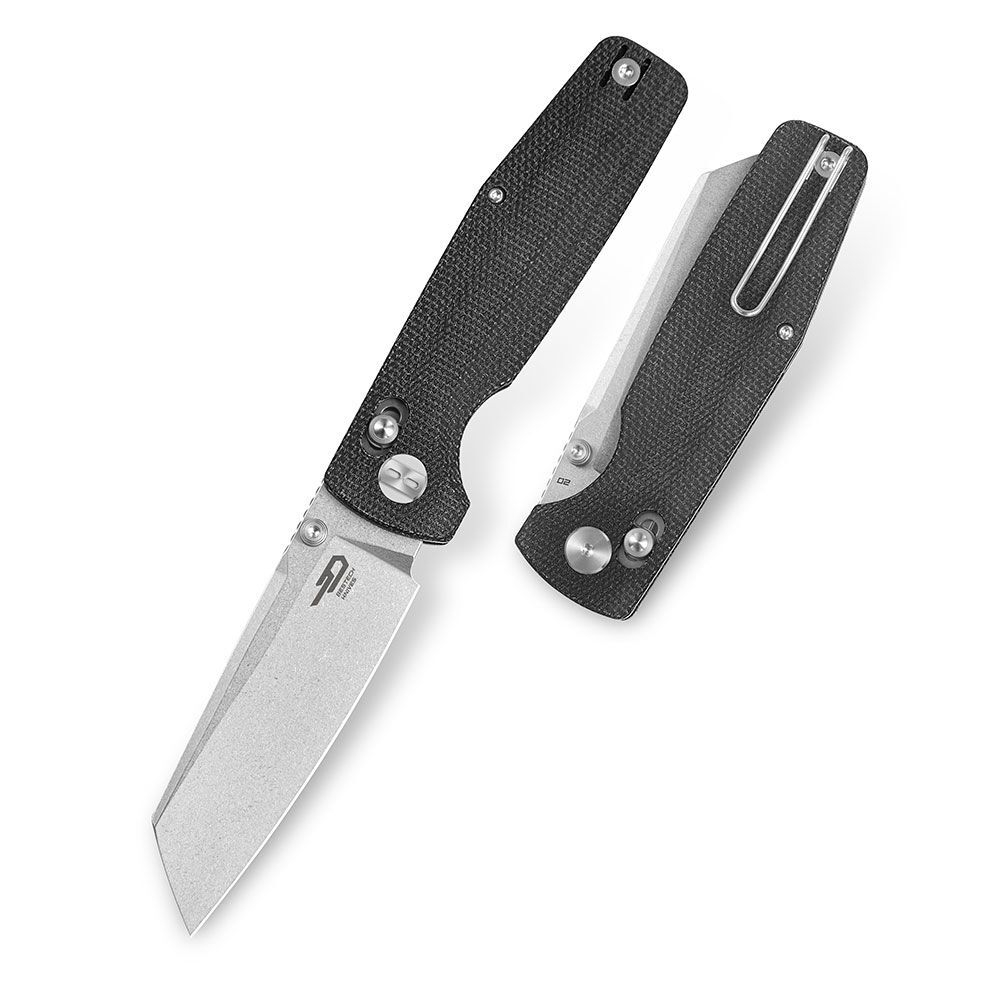 Нож туристический Bestech Slasher сталь D2, рукоять Микарта зеленая