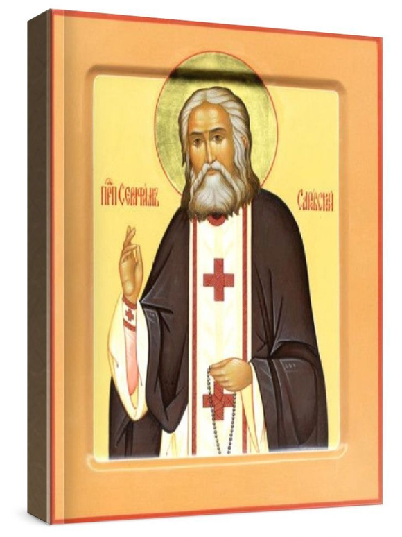 Серафим Саровский (рукописная икона)