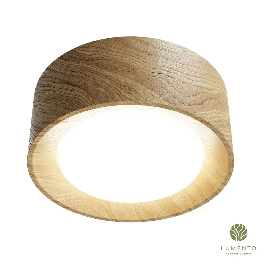 Светильник потолочный / Точечный накладной деревянный спот