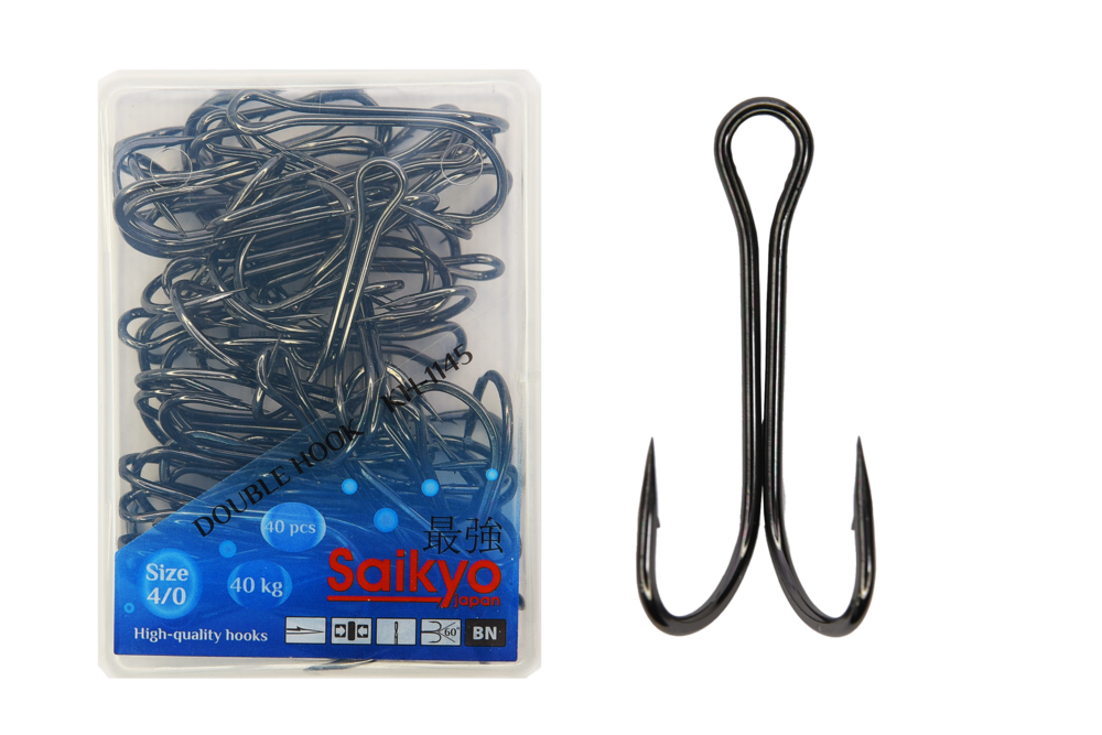 Крючки Saikyo двойн. KH-1145  №4/0 BN (40шт)