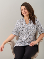 Блузка БЛ-122/белый-зебра