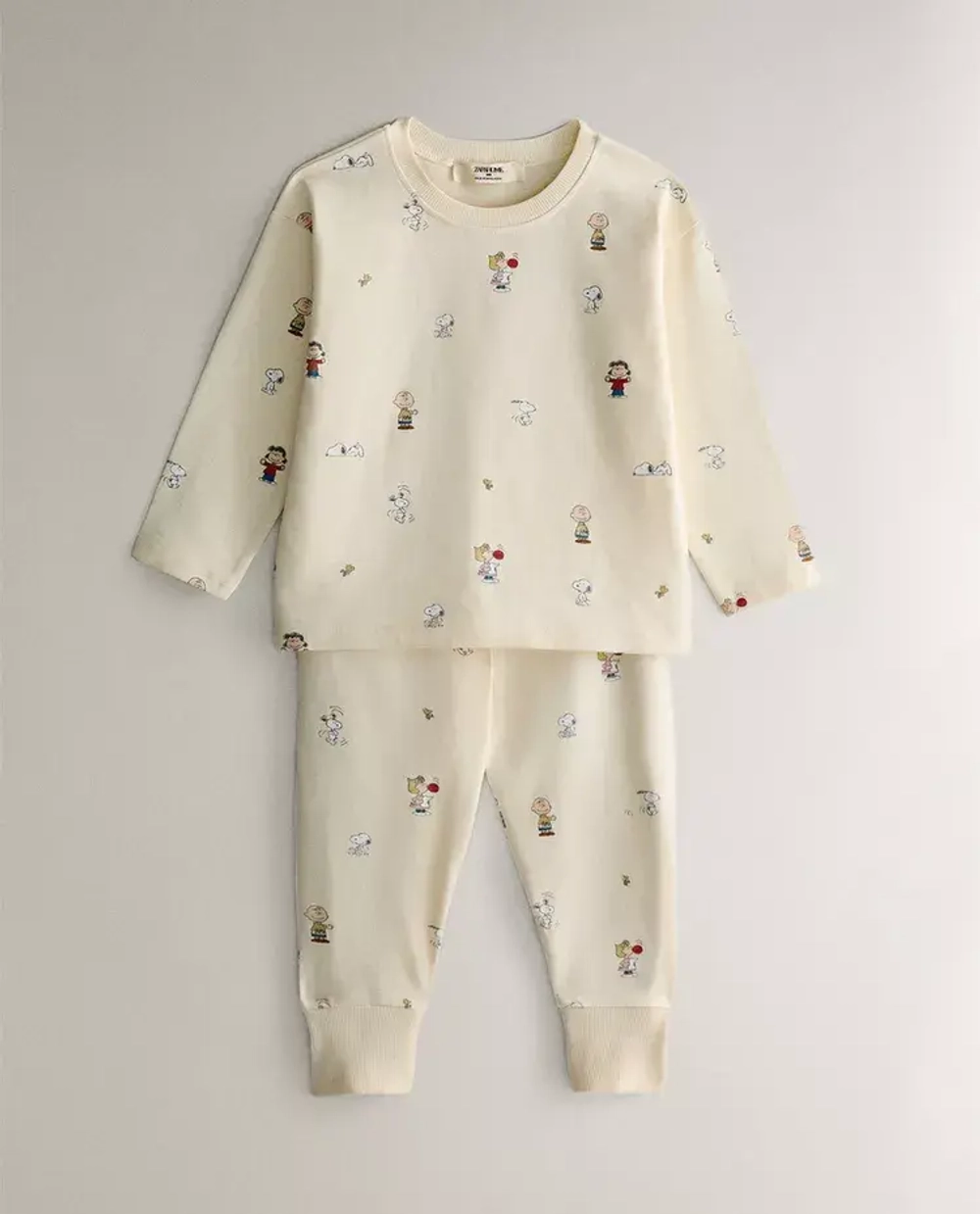 ZARA HOME ДЕТСКАЯ ПИЖАМА «PEANUTS™», СВЕТЛО-ЗЕЛЕНЫЙ