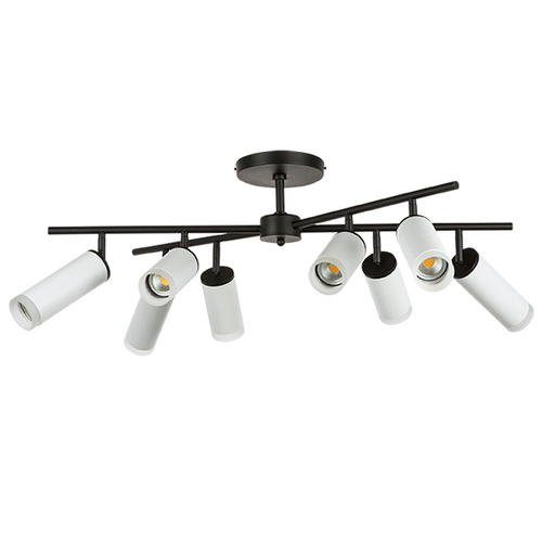 LR7283648640 Люстра RULLO 8х50W GU10 ЧЕРНЫЙ/БЕЛЫЙ (571728+214436-4+214486-4+202430-8)