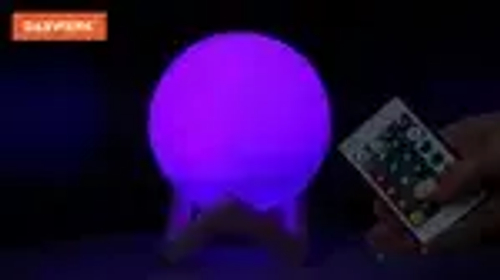 Ночник Луна / 3D светильник светодиодный детский для детей для сна с пультом Led лампа Лунная ночь, 16 цветов, d 15 см, Daswerk