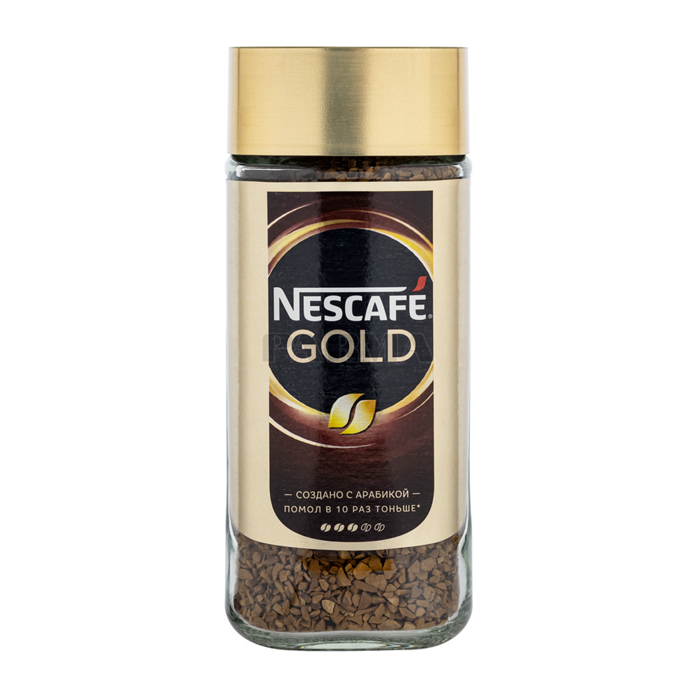 Кофе растворимый Nescafe Gold, 190 г, стеклянная банка
