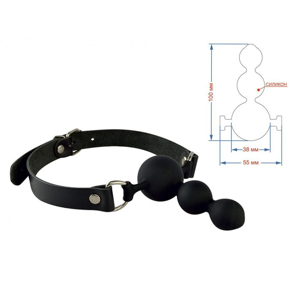 Черный кляп-пробка на регулируемых ремешках (Цвет: черный)