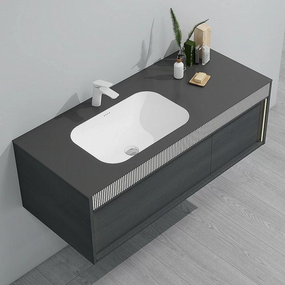 Тумба с раковиной Black&White Universe U950.1200 матовый античный серый