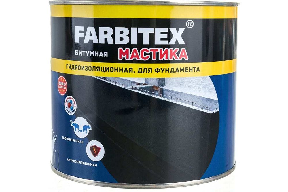 МАСТИКА ГИДРОИЗОЛЯЦИОННАЯ FARBITEX 2КГ