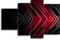 Модульная картина "Красно-черная абстракция"
