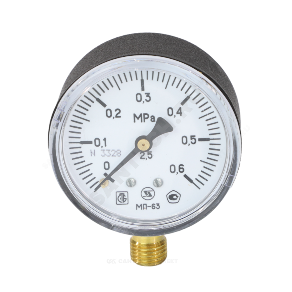 Манометр МП-63 радиальный Дк63мм 0-0,6 МПа кл.2,5 G1/4" ЗАВОД ТЕПЛОТЕХНИЧЕСКИХ ПРИБОРОВ