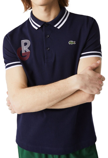 Теннисное поло Lacoste Men's SPORT Roland Garros Edition Piqu_ - navy blue/white/red