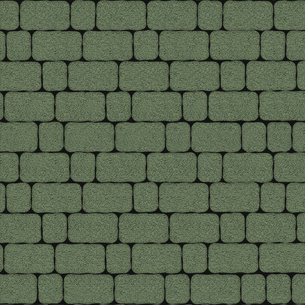 Тротуарная плитка Арена - Гранит Зеленый, комплект из 2 видов плит