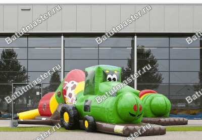 Коммерческий надувной батут "Тоннель веселый поезд"