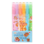 Маркер текстовыделитель, двусторонний, Jiandan, серия "Капибара", с рисунком на корпусе, 6 цветов