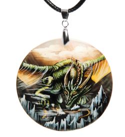 ШК-55/171-C Кулон из перламутра «Дракон»