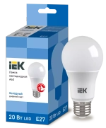 Лампа светодиодная ECO A60 шар 20Вт 230В 6500К Е27 IEK LLE-A60-20-230-65-E27