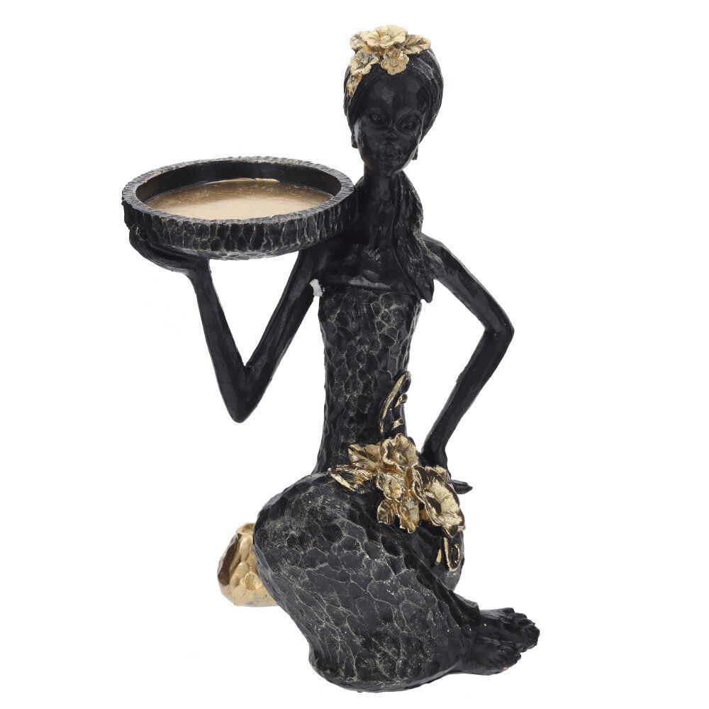 GAEM Фигурка декоративная "Африканка" с подставкой д/мелочей, L16,5 W12,5 H24 см