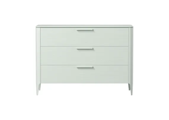 Комод Type 3 ящика, массив дуба, 120 см (белый)