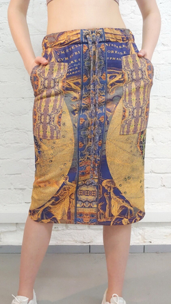 Комплект (худи и юбка) "Зодиак", по мотивам средневековой карты звездного неба