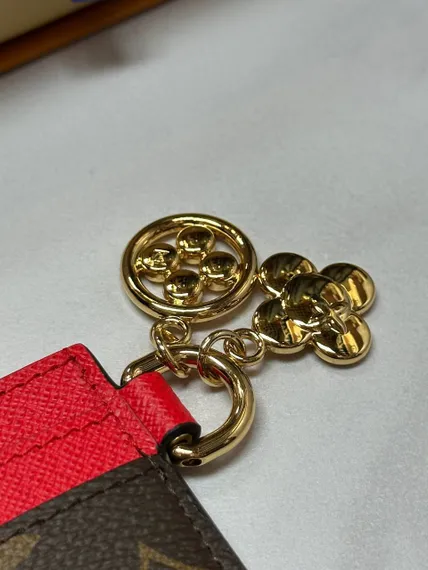Держатель для карт Louis Vuitton Charms, красный