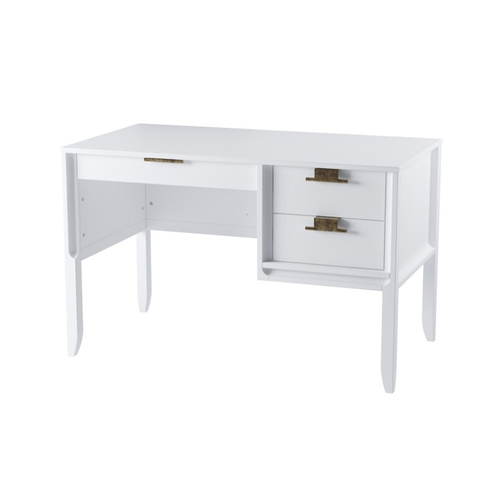 Стол письменный «Бридж» однотумбовый белый лак