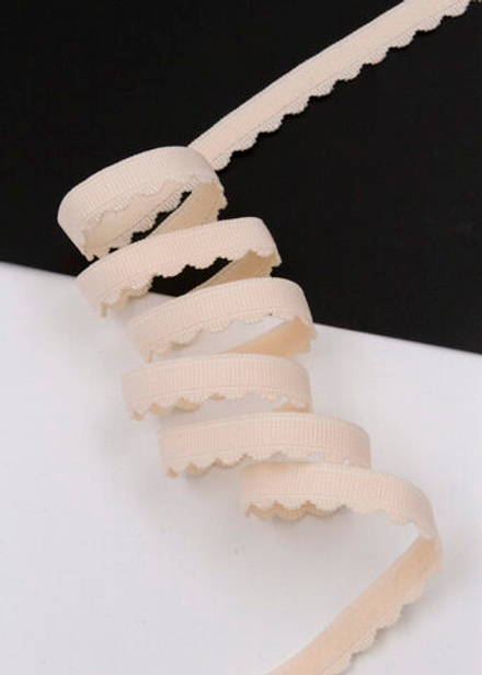 Резинка отделочная жасмин ажурная ширина 10 мм с учетом фестона Lauma (Латвия)