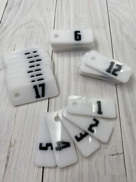 Номерки для ключей 2х5см