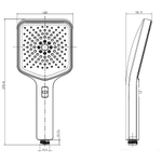 AQM8502W Ручной душ 120мм, 3 режима, Белый