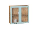 Шкаф верхний с 2-мя остекленными дверцами Ницца