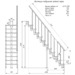 Модульная малогабаритная лестница Линия 2475-2700