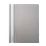 Папка скоросшиватель inФОРМАТ А4 серый пластик 180 мкм карман д/маркир.этикет.