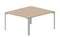 Составной стол на 2 рабочих места 138х156,6х75см, без отверстий