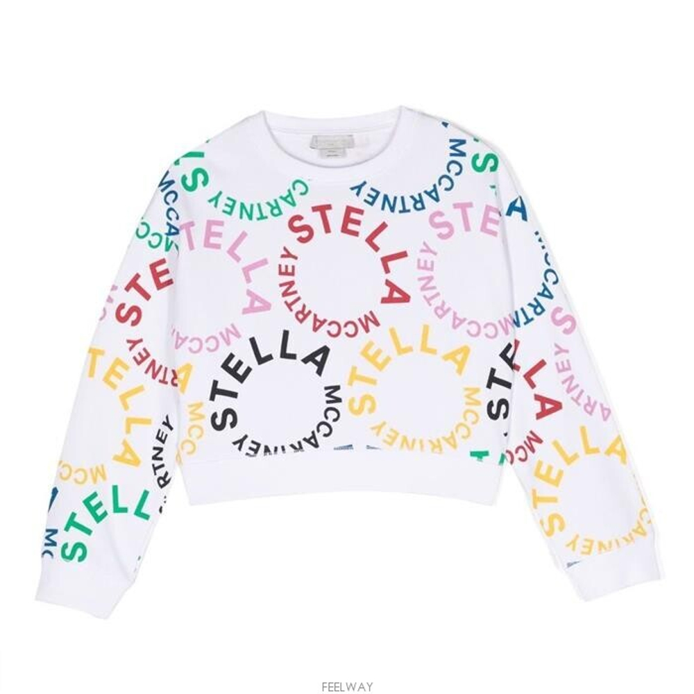 Свитшот STELLA McCARTNEY Белый/Принт: разноцветные круглые логотипы (Девочка)